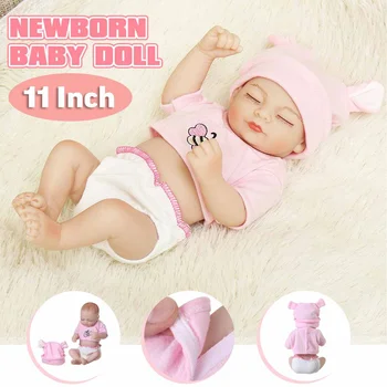 28 Cm Baby Reborn Dolls Realistic Sleeping Baby Toys Cloth Hat Lifelike Silicone Babies doll
28 Cm Baby Reborn Dolls Realistic Sleeping Baby Toys Cloth Hat Lifelike Silicone Babies doll