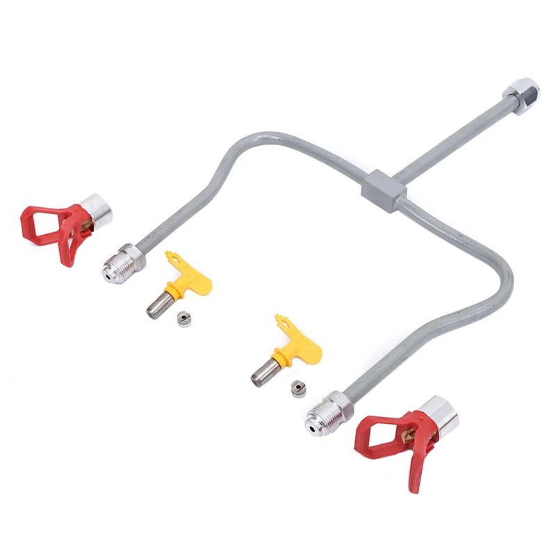 Professional Airless Paint Spray Extension Pole Double Nozzle Head+Tips Guard Powerful Painting Tool New
Professional Airless Paint Spray Extension Pole Double Nozzle Head+Tips Guard Powerful Painting Tool New