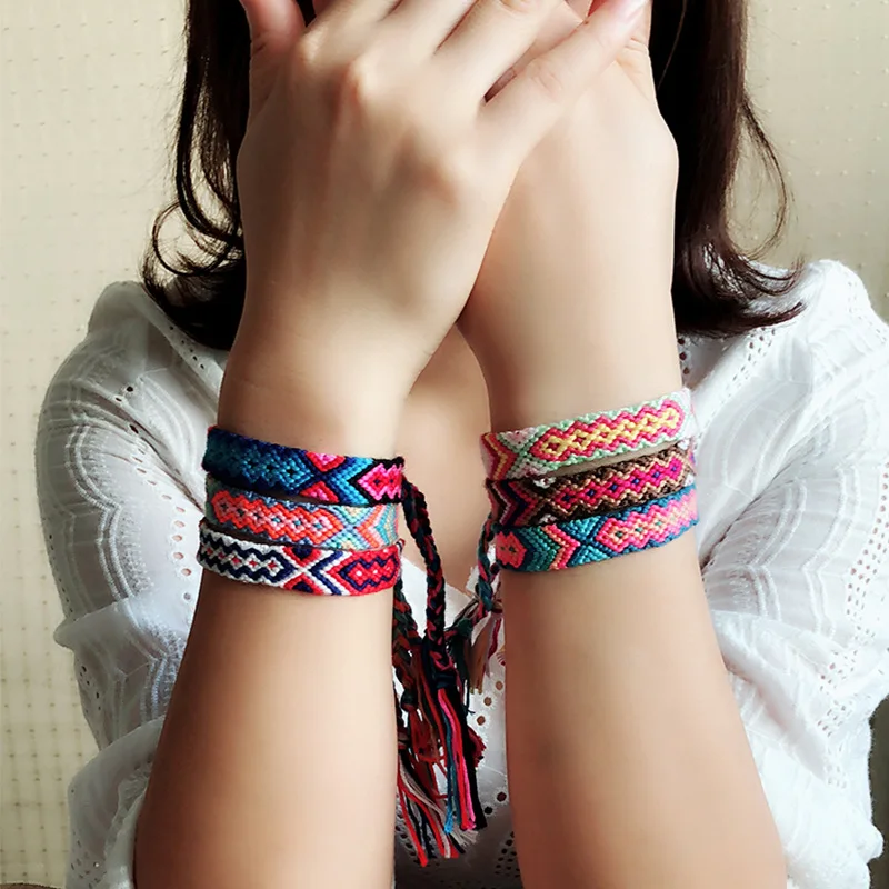 Bohemia Ethnic Multicolor Handmade Charm Bracelets for Women Adjustable Vintage Weaving Rope Chain Bracelet Bangles Hand Jewelry
Bohemia Ethnic Multicolor Handmade Charm Bracelets for Women Adjustable Vintage Weaving Rope Chain Bracelet Bangles Hand Jewelry