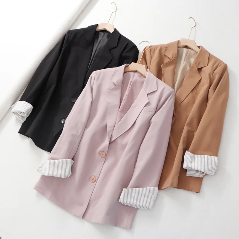 Hb05 Composite Ol Aura ~ 19 Autumn New Style Simple Design Stripes Revers CHIC Elegant Small Suit Coat
Hb05 Composite Ol Aura ~ 19 Autumn New Style Simple Design Stripes Revers CHIC Elegant Small Suit Coat