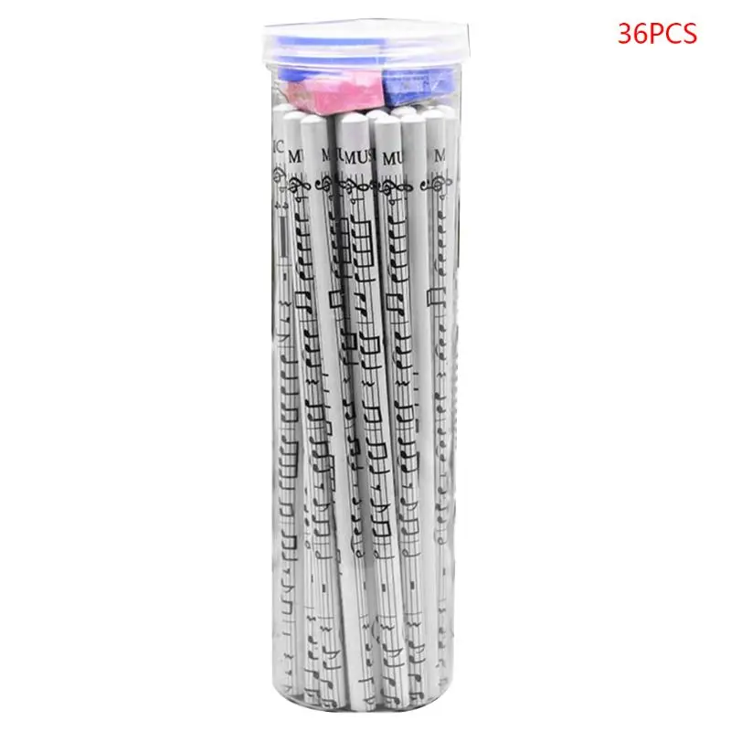 2021 New 36pcs Musical Note Pencil Pen 2B Standard Piano Notes Writing Drawing Stationery | Канцтовары для офиса и дома