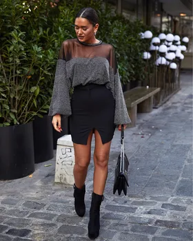 2019 Women Glitter Backless Mesh Long Lantern Sleeve Blouse Tops Autumn Spring Casual
2019 Women Glitter Backless Mesh Long Lantern Sleeve Blouse Tops Autumn Spring Casual