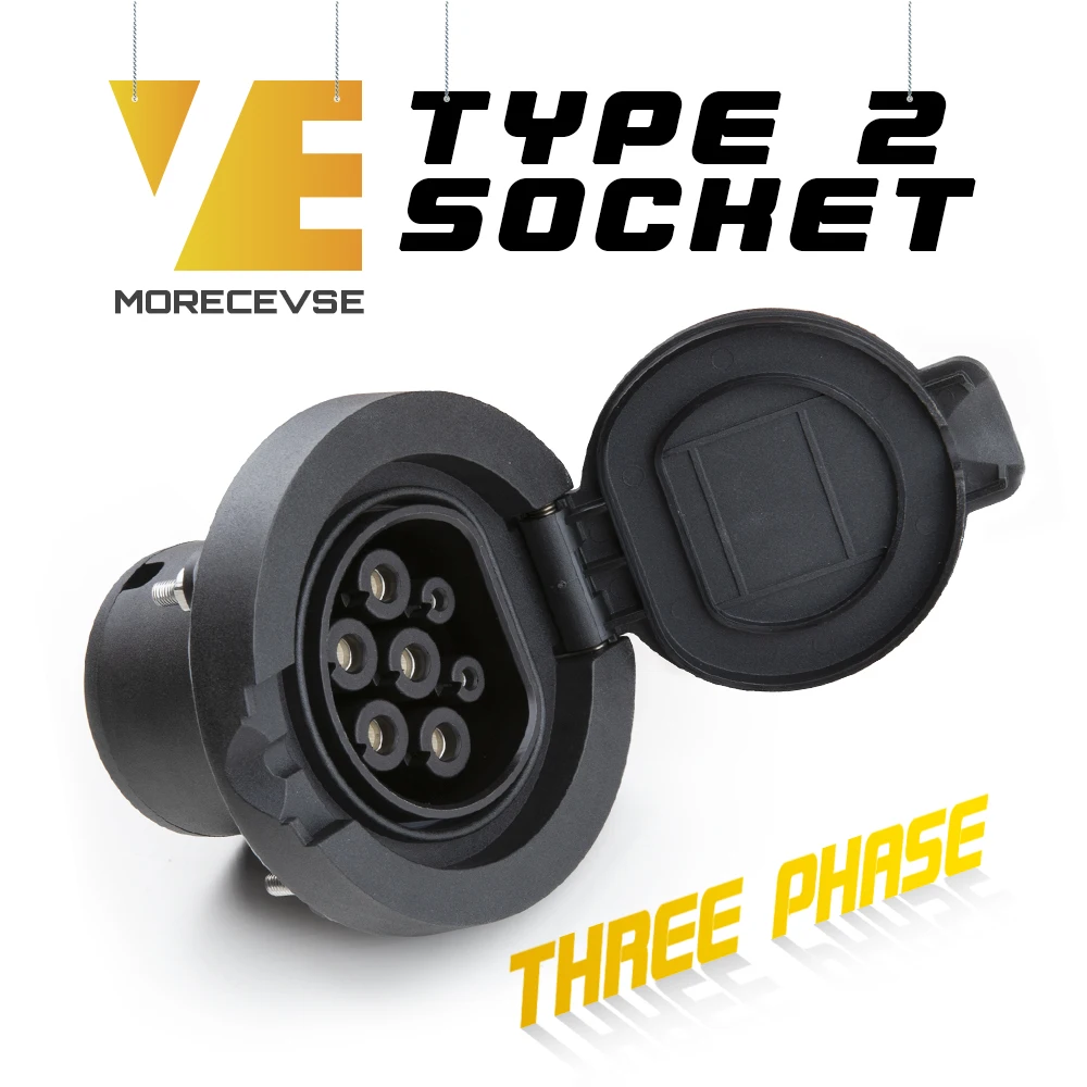Morec IEC 62196-2 32A 3 Phase AC EV Charging Socket Type 2 connector 4 Point Fixed
Morec IEC 62196-2 32A 3 Phase AC EV Charging Socket Type 2 connector 4 Point Fixed