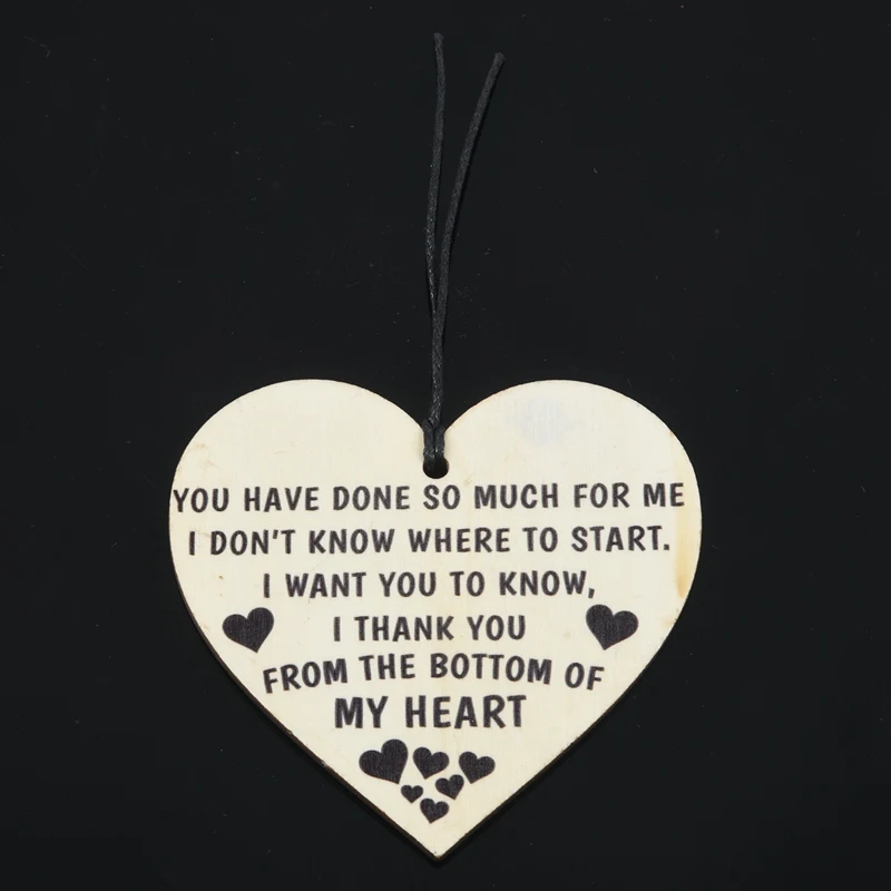 bottom of my heart wooden hanging plaque friendship thank you
