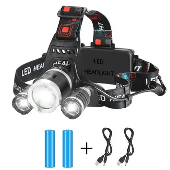 Headlamp, Ultra Bright LED Work Headlight, 18650 USB Rechargeable Waterproof Flashlight with Red Safety Light, 4 Modes Head Ligh
Headlamp, Ultra Bright LED Work Headlight, 18650 USB Rechargeable Waterproof Flashlight with Red Safety Light, 4 Modes Head Ligh