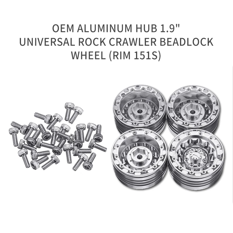 4PCS 1/10 RC OEM Rock Crawler Aluminum Alloy 1.9" Beadlock Wheels Rim 12mm Hex Hub for Axial SCX10 TAMIYA CC01 RC4WD D90 D110
4PCS 1/10 RC OEM Rock Crawler Aluminum Alloy 1.9" Beadlock Wheels Rim 12mm Hex Hub for Axial SCX10 TAMIYA CC01 RC4WD D90 D110