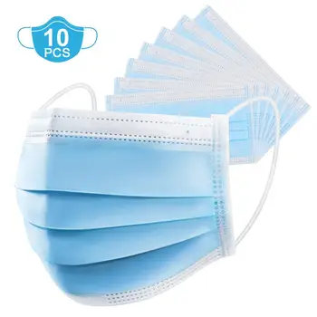 Pack of 10PCS 20PCS Disposable Nonwoven Face Masks 3 Layers Anti-dust Anti Haze Breathable Mask Facial Protective Cover Blue
Pack of 10PCS 20PCS Disposable Nonwoven Face Masks 3 Layers Anti-dust Anti Haze Breathable Mask Facial Protective Cover Blue