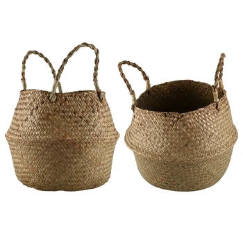 2 Pcs Seagrass Wickerwork Basket Rattan Foldable Hanging Flower Pot Planter Woven Dirty Laundry Hamper Storage Basket Home Decor
2 Pcs Seagrass Wickerwork Basket Rattan Foldable Hanging Flower Pot Planter Woven Dirty Laundry Hamper Storage Basket Home Decor