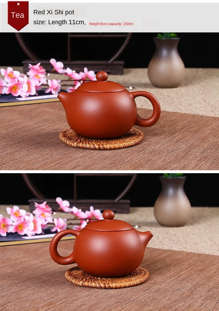 Garnek do herbaty z gliny purpurowej, mała pojemność, ręcznie wykonany - Xishi Pot Yixing Handmade - Wianko - 5
