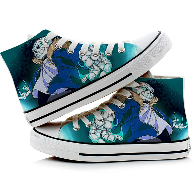 Unisex Anime Undertale Frisk Toriel Sans Papyrus 3D hand-painted plimsolls canvas shoes rope soled duck Shoes | Тематическая одежда