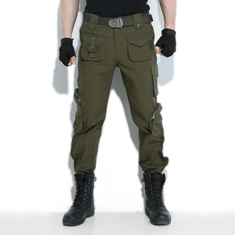 Брюки мужские тактические в стиле милитари повседневные свободные штаны с