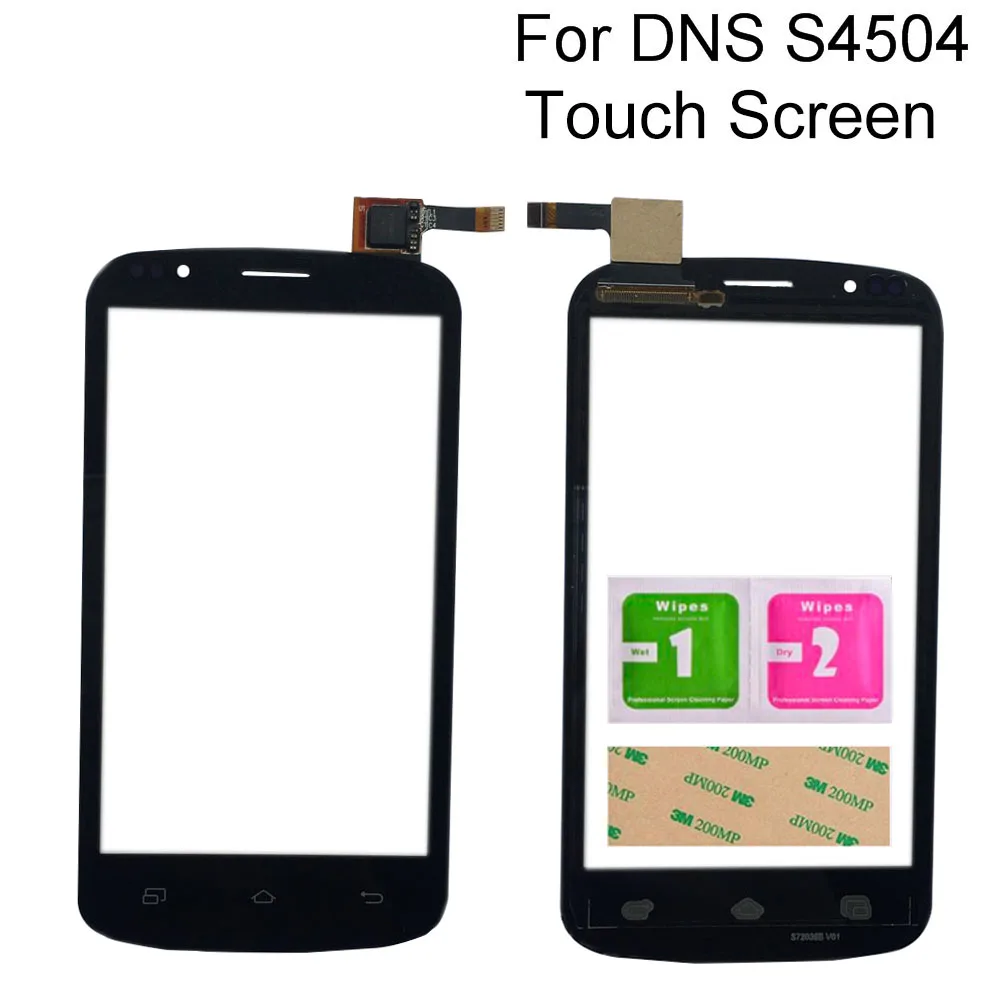 Фото Touch Screen Front Glass For DNS S4504 Innos I5 Dialog i43 Digitizer Panel Sensor Tools 3M Glue Wipes | Мобильные телефоны и