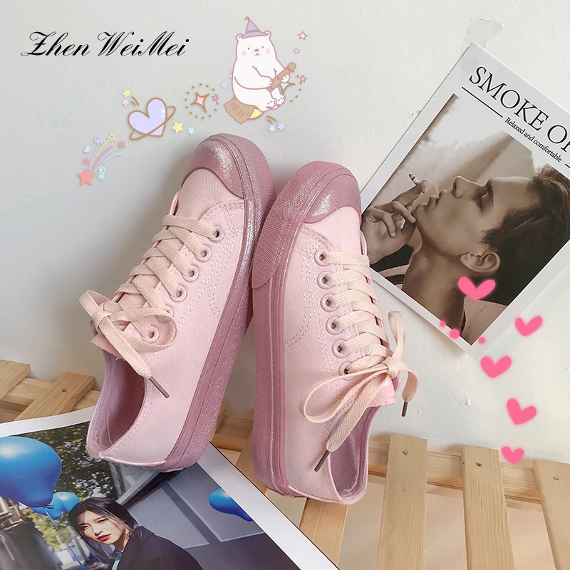 New Autumn Fashion Pink Color Bling Women Casual Shoes Flats Canvas Couple Casual Shoes Sneakers Canvas Skateboarding Shoes
New Autumn Fashion Pink Color Bling Women Casual Shoes Flats Canvas Couple Casual Shoes Sneakers Canvas Skateboarding Shoes