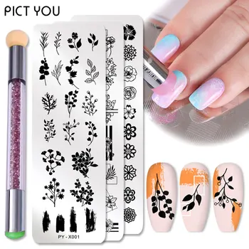 2Pcs Nail Stamping Plates Set Silicone Sponge Brush Polish Transfer Stencils Flower Geometry DIY Template for Nail Tool
2Pcs Nail Stamping Plates Set Silicone Sponge Brush Polish Transfer Stencils Flower Geometry DIY Template for Nail Tool