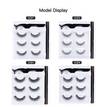 Three-in-one Magic Eyeliner False Eyelashes Self-adhesive Eyeliner Eyelashes With Tweezers Set Black Quick-drying New TSLM2
Three-in-one Magic Eyeliner False Eyelashes Self-adhesive Eyeliner Eyelashes With Tweezers Set Black Quick-drying New TSLM2
