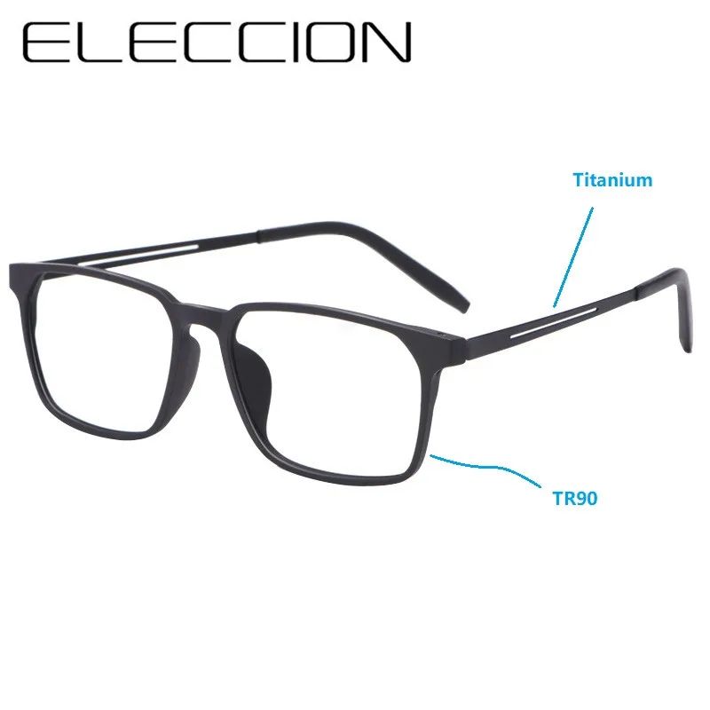 ELECCION Man Spectacles 2020 TR90 Frame Prue Titanium Temple Full Rim Frame Myopia Optical Women Prescription Clear Glasses
ELECCION Man Spectacles 2020 TR90 Frame Prue Titanium Temple Full Rim Frame Myopia Optical Women Prescription Clear Glasses