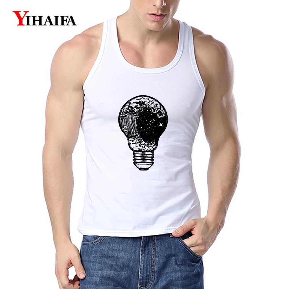 YIHAIFA Mens Gym Clothing Tank Top Black Galaxy Light Bulb Printed Bodybuilding Singlet Fitness Men Vest Undershirt
YIHAIFA Mens Gym Clothing Tank Top Black Galaxy Light Bulb Printed Bodybuilding Singlet Fitness Men Vest Undershirt