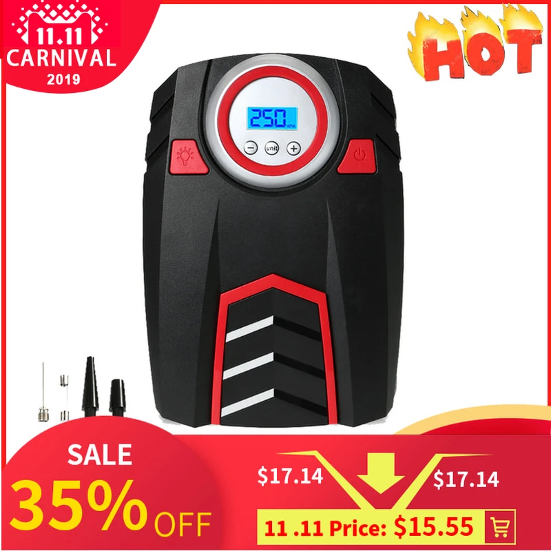 KKMOONDC 12V Portable Pump Compressors Tire Inflator Air compressor with LED Digital Display up to 150PSI car pump for boat
KKMOONDC 12V Portable Pump Compressors Tire Inflator Air compressor with LED Digital Display up to 150PSI car pump for boat