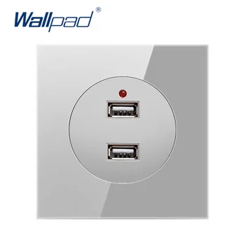 Wallpad 2 USB Charger Crystal Grey Glass Panel Wall Power Socket Outlet 5V 2400MA
Wallpad 2 USB Charger Crystal Grey Glass Panel Wall Power Socket Outlet 5V 2400MA
