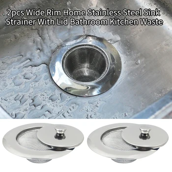 2pcs Food Filter Universal Wide Rim Bathroom Kitchen Anti Clogging Sink Strainer Fine Mesh Home Stainless Steel With Lid Waste 
2pcs Food Filter Universal Wide Rim Bathroom Kitchen Anti Clogging Sink Strainer Fine Mesh Home Stainless Steel With Lid Waste