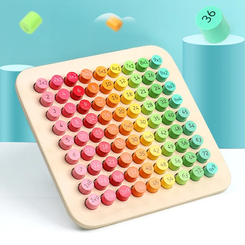 Math wooden toy 9x9 multiplication table blocks toy kids educational montessori game early learn Intelligence child baby gift
Math wooden toy 9x9 multiplication table blocks toy kids educational montessori game early learn Intelligence child baby gift