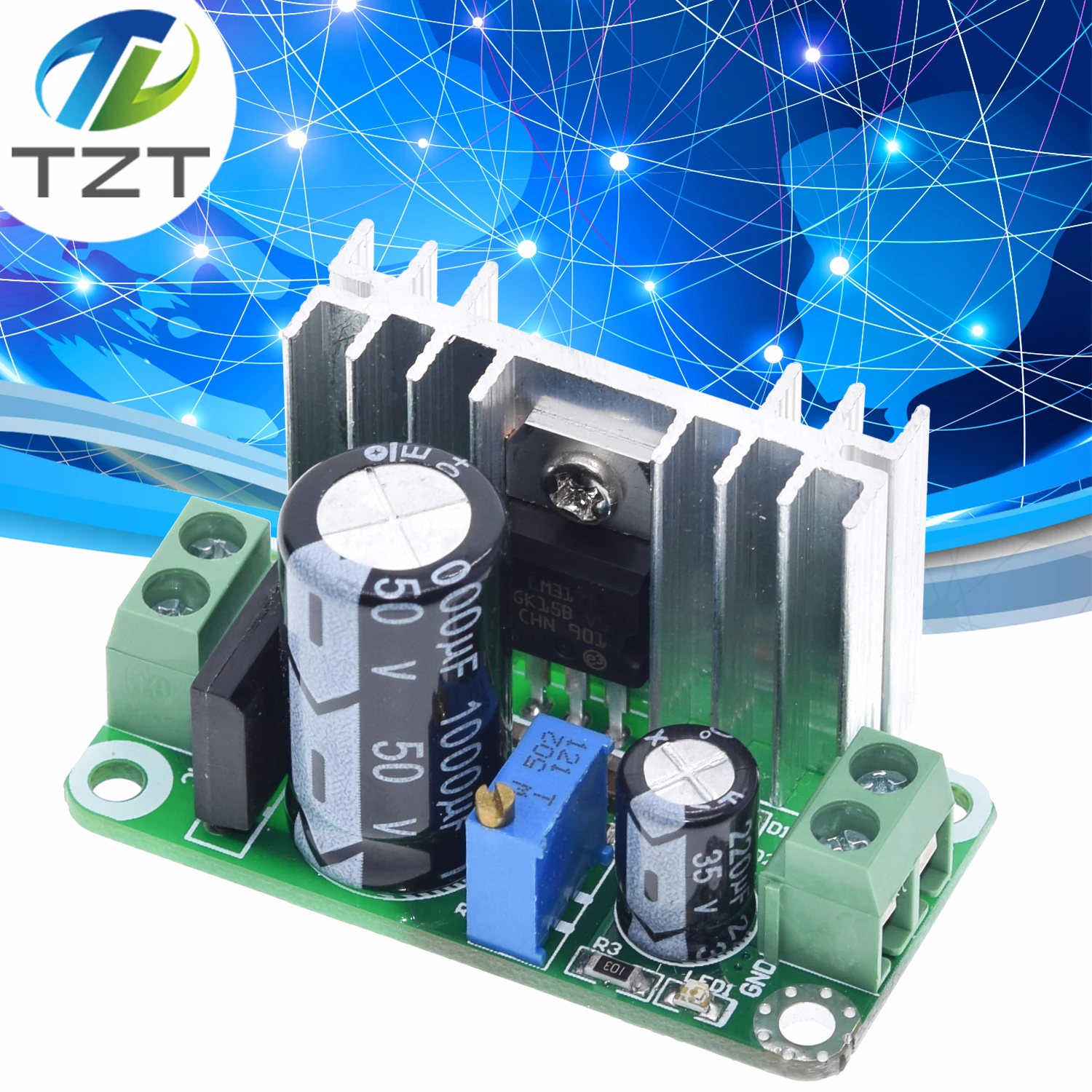 LM317T DC-DC Adjustable Converter Buck Step Down Circuit Board Module Linear Regulator Power Supply with rectifier filter
LM317T DC-DC Adjustable Converter Buck Step Down Circuit Board Module Linear Regulator Power Supply with rectifier filter