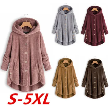 New Thin Wool Blend Fashion Women Button Coat Fluffy Turn-down Collar Outwear Jacket Casual Tops Hooded Pullover
New Thin Wool Blend Fashion Women Button Coat Fluffy Turn-down Collar Outwear Jacket Casual Tops Hooded Pullover