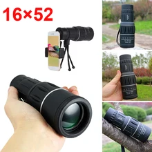 16X52 HD Day/Night Vision Monocular BAK4 Prism Optional Phone Adapter Tripod Telescope for Bird Watching Hunting Travel Outdoor
16X52 HD Day/Night Vision Monocular BAK4 Prism Optional Phone Adapter Tripod Telescope for Bird Watching Hunting Travel Outdoor