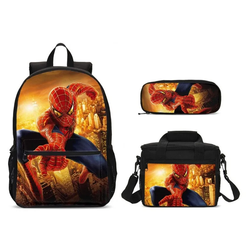 2019 Children School Bag Set With Food Bags Boys Girls Spiderman Captain America Cartoon Book Schoolbags Kids School Backpacks 
2019 Children School Bag Set With Food Bags Boys Girls Spiderman Captain America Cartoon Book Schoolbags Kids School Backpacks