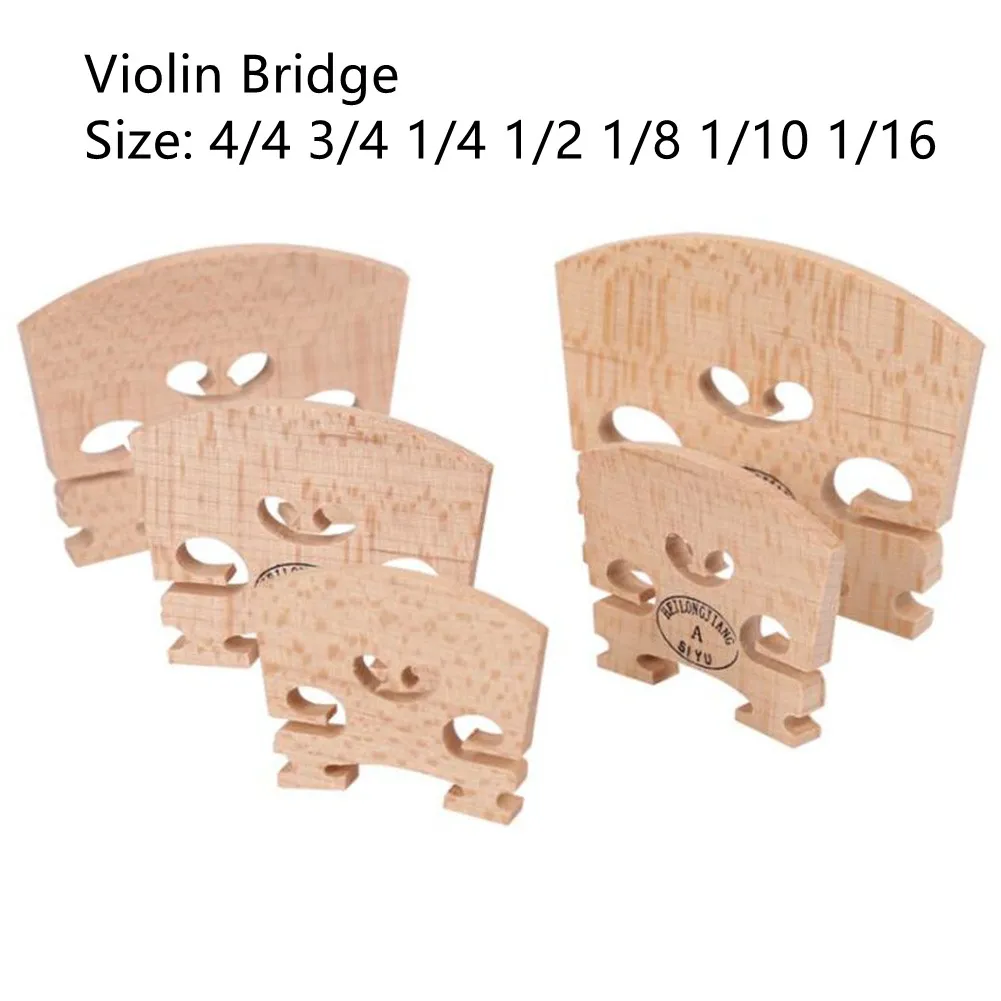 

Violin Bridge Maple Full Size 4/4 3/4 1/4 1/2 1/8 1/10 1/16 Professional Musical Instrument Accessories Maple Wood Brand New