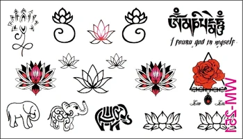 waterproof temporary tattoo tatoo henna fake flash tattoo stickers Taty tatto Elephant and lotus WM251
waterproof temporary tattoo tatoo henna fake flash tattoo stickers Taty tatto Elephant and lotus WM251