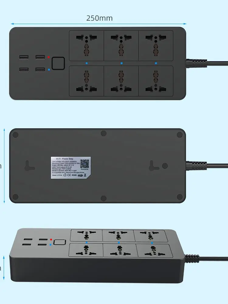 USB charging up to 3.1A shared 15W