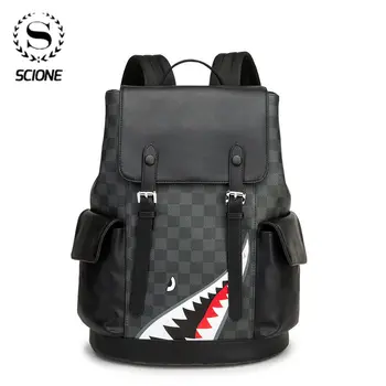 Scione 2020 Men's leather Backpack Personalized shark Multi-pocket Backpacks High-capacity Student Packsack Computer Backpack
Scione 2020 Men's leather Backpack Personalized shark Multi-pocket Backpacks High-capacity Student Packsack Computer Backpack
