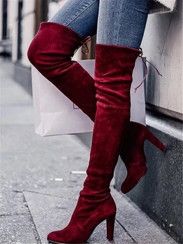 Genuine Suede Leather Women Over The Knee Boots Sexy High Heels Autumn Winter Long Boots Outlet Stretch Boots Combat Knee High
Genuine Suede Leather Women Over The Knee Boots Sexy High Heels Autumn Winter Long Boots Outlet Stretch Boots Combat Knee High