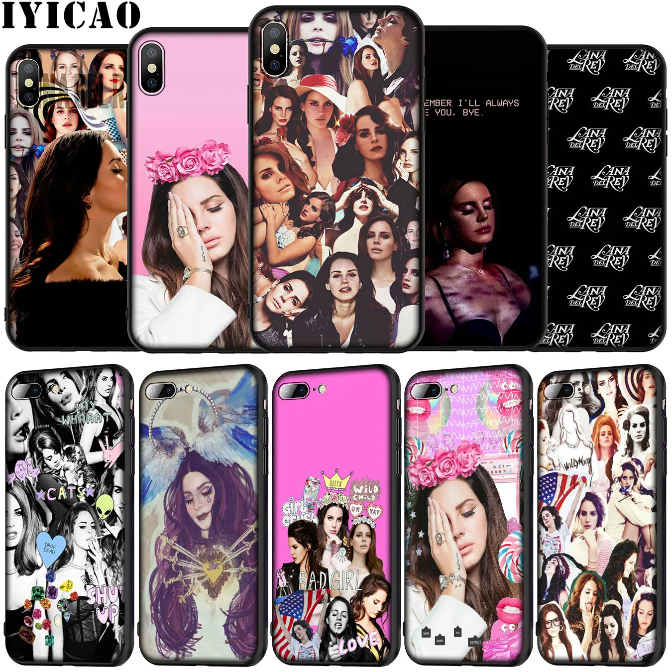Фото Lana Del Rey LDR Soft Silicone Phone Case for iPhone 12 Mini XR X XS 11 Pro Max 5 5S SE 6 6S 7 8 Plus TPU Cover | Мобильные телефоны