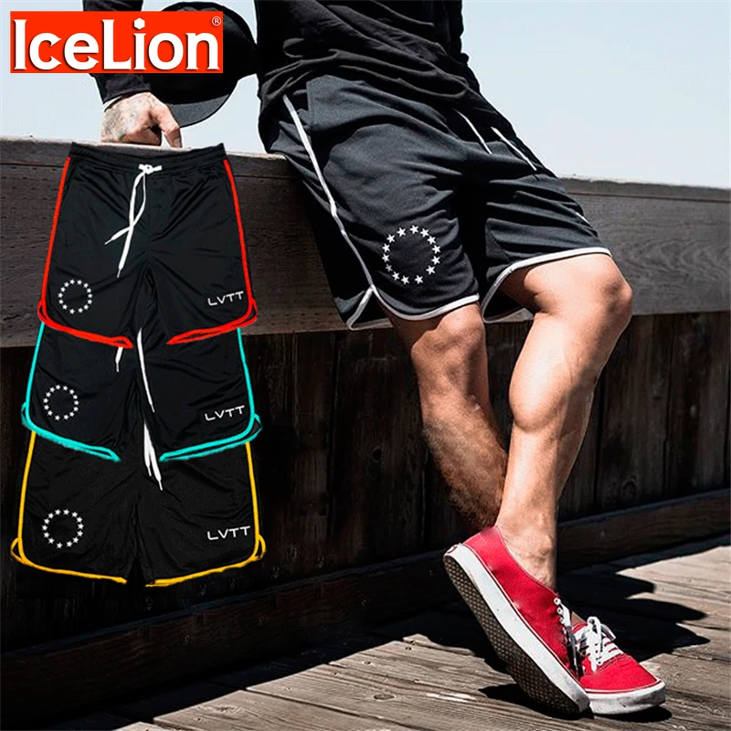 IceLion 2021 летние шорты для мужчин быстрое высыхание джоггеры дышащие бермуды
