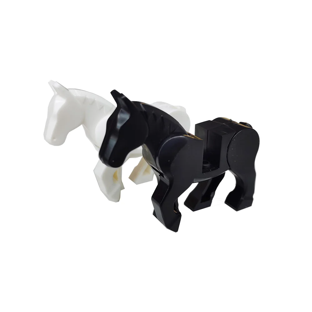 

Unprinted Horse For Castle Knight City Like bricklink DIY building block brick assemble particles brickset