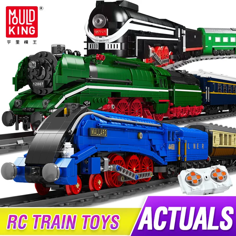 MOULD KING APP-Controlled Electric Steam Locomotive Toy Technical Train Track Build Block Construction Kit Child for Kids | Игрушки и