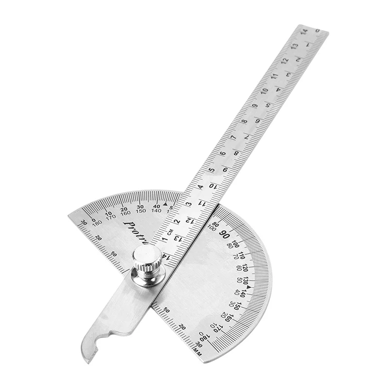 Adjustable 15cm 180 Degree Protractor Multifunction Stainless Steel Roundhead Angle Ruler Mathematics Measuring Tool
Adjustable 15cm 180 Degree Protractor Multifunction Stainless Steel Roundhead Angle Ruler Mathematics Measuring Tool