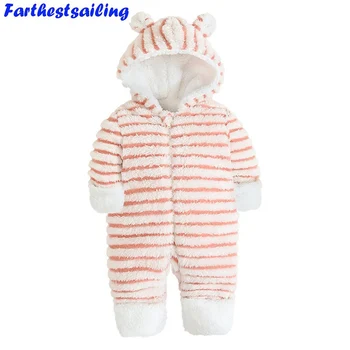 Baby Plush Jumpsuit Striped Infant Long Sleeve Stripe Newborn Snowsuit Winter Overalls for Kids Baby Girls Boys Winter Rompers
Baby Plush Jumpsuit Striped Infant Long Sleeve Stripe Newborn Snowsuit Winter Overalls for Kids Baby Girls Boys Winter Rompers