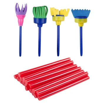 20 Pcs Red Hot Melt Glue Gun Adhesive Sticks 7X100Mm for Craft Model with 4 Pcs Sponge Paint Brushes for Kids, Early Learning Dr
20 Pcs Red Hot Melt Glue Gun Adhesive Sticks 7X100Mm for Craft Model with 4 Pcs Sponge Paint Brushes for Kids, Early Learning Dr