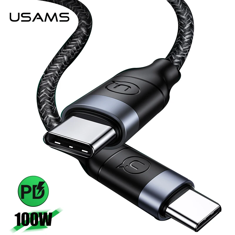 USAMS Type-C to Type C Cable 100W 5A Quick charge cable for Huawei P30 P20 P10Mate 30 Date Sync USB C Cable
USAMS Type-C to Type C Cable 100W 5A Quick charge cable for Huawei P30 P20 P10Mate 30 Date Sync USB C Cable