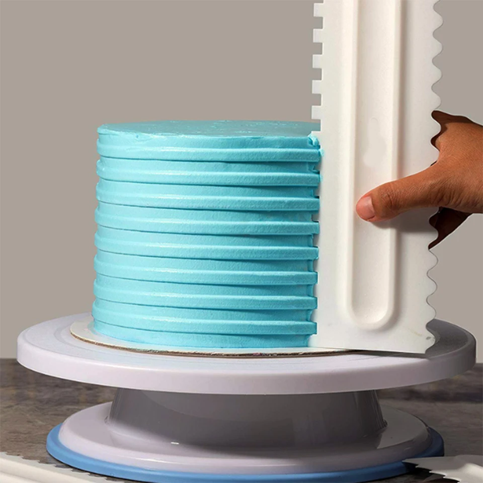 Transhome Cake Scraper 3 pcs/set Plastic Cake Decorating Comb Icing Smoother Fondant Spatulas Cream Scraper Cake Turntable/Stand
Transhome Cake Scraper 3 pcs/set Plastic Cake Decorating Comb Icing Smoother Fondant Spatulas Cream Scraper Cake Turntable/Stand