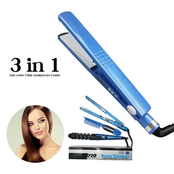 Hair Straighteners Iron Curlers Ceramic Electronic Nano Titanium Temperature Control Comb Hair Curling Straightening Styling Set
Hair Straighteners Iron Curlers Ceramic Electronic Nano Titanium Temperature Control Comb Hair Curling Straightening Styling Set