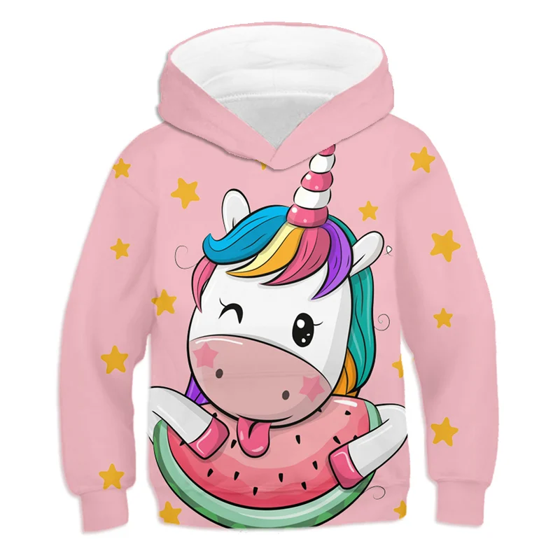 Unicorn 3D Printed Cartoon Hoodie Pullover Unicorn 3D Printed Cartoon Hoodie Pullover