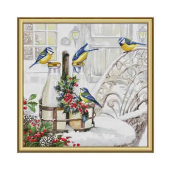 The Bird on The Milk Bottle Counted Cross Stitch Patterns 14CT Printed Fabric 11CT Counted Canvas Handmade Embroidery Needlework
The Bird on The Milk Bottle Counted Cross Stitch Patterns 14CT Printed Fabric 11CT Counted Canvas Handmade Embroidery Needlework