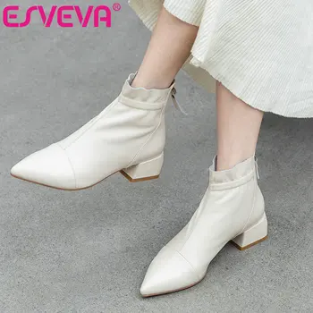 ESVEVA 2020 Women Shoes Winter Ankle Boots Square Med Heel Western Style Pointed Toe Elegant Motorcycle Platform Boot Size 34-39
ESVEVA 2020 Women Shoes Winter Ankle Boots Square Med Heel Western Style Pointed Toe Elegant Motorcycle Platform Boot Size 34-39