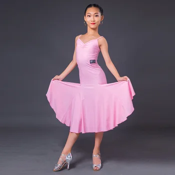 Ballroom Dress Girls Pink Suspender Standard Dance Dresses Children Waltz Dancing Performance Wear Flamenco Modern Outfit DN6416
Ballroom Dress Girls Pink Suspender Standard Dance Dresses Children Waltz Dancing Performance Wear Flamenco Modern Outfit DN6416