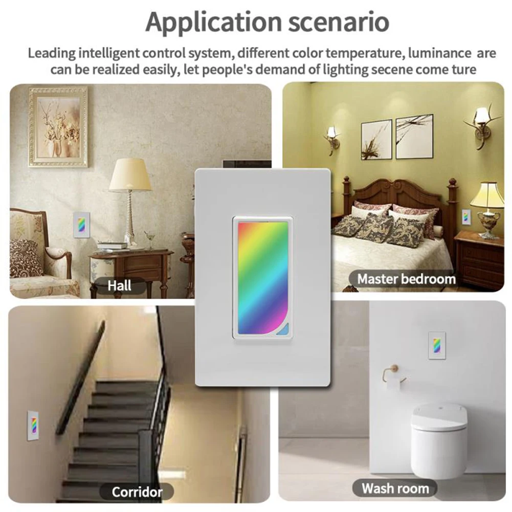 Voice Control Smart Home Wall Light Mechanical Touch Scene Color Changing Brightness Adjust Remote Countdown Timer RGB Switch
Voice Control Smart Home Wall Light Mechanical Touch Scene Color Changing Brightness Adjust Remote Countdown Timer RGB Switch