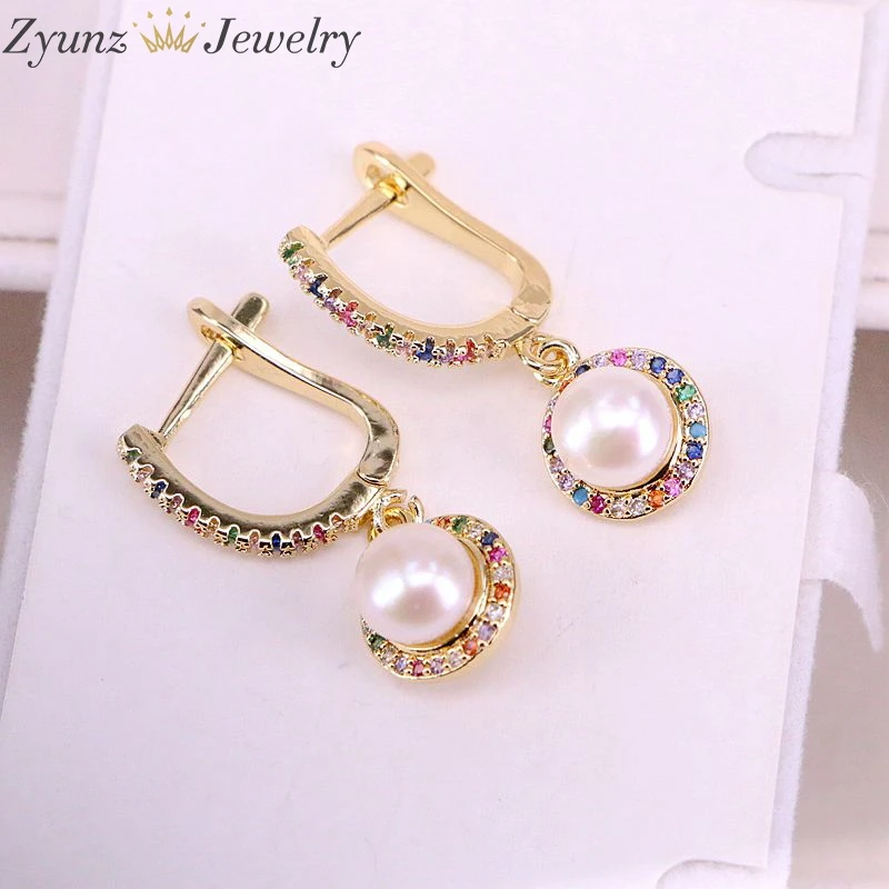 6Pairs, Gorgeous Rainbow Zirconia Mother of Pearl Shell Dangle Earrings Cz Micro Pave Jewelry
6Pairs, Gorgeous Rainbow Zirconia Mother of Pearl Shell Dangle Earrings Cz Micro Pave Jewelry